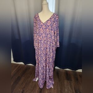 NWOT Ador long sleeve rayon Summer Dress